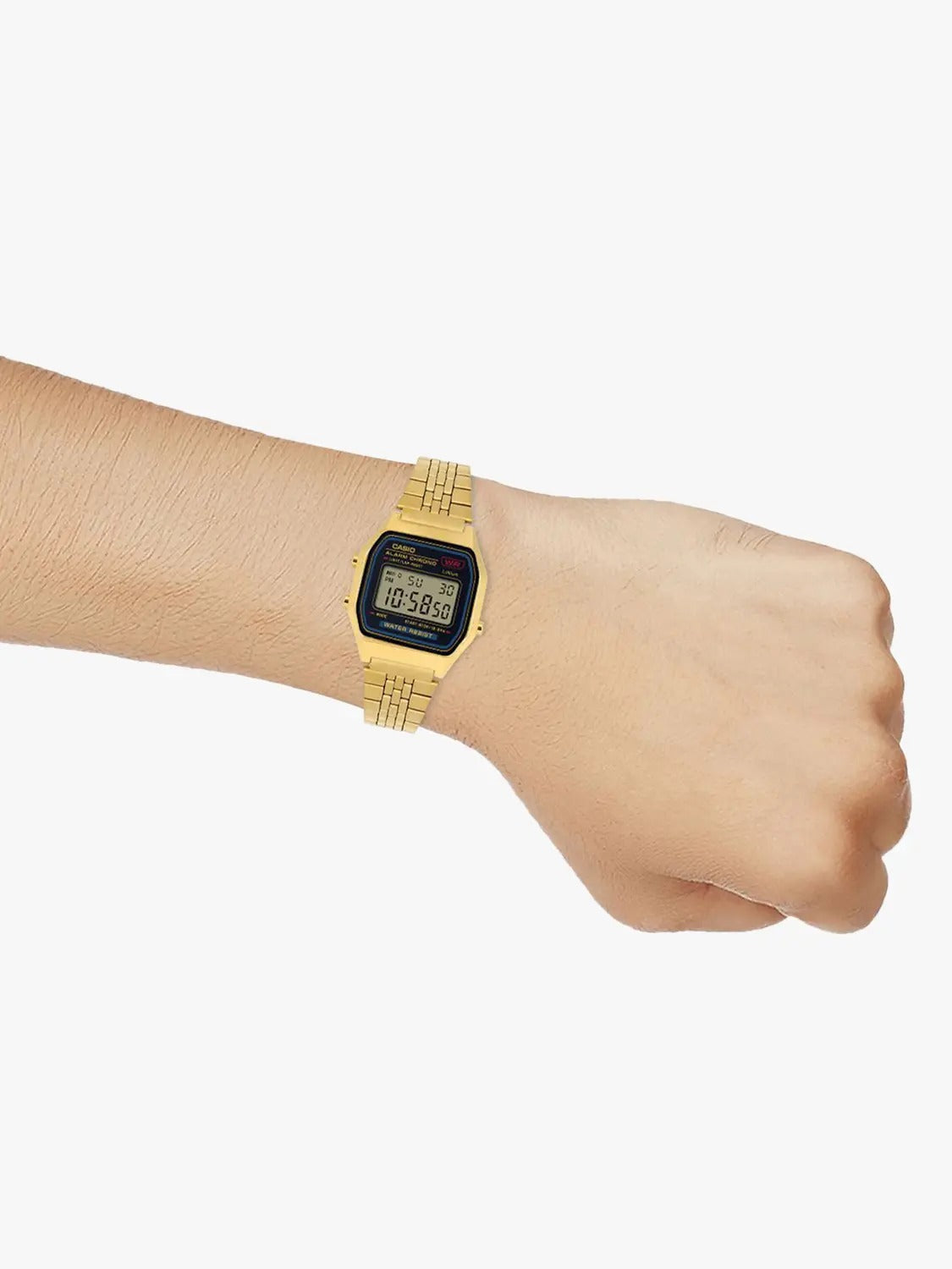 Casio Vintage Quartz Black Dial Gold Digital Unisex Watch A159WGEA-1DF [D162]