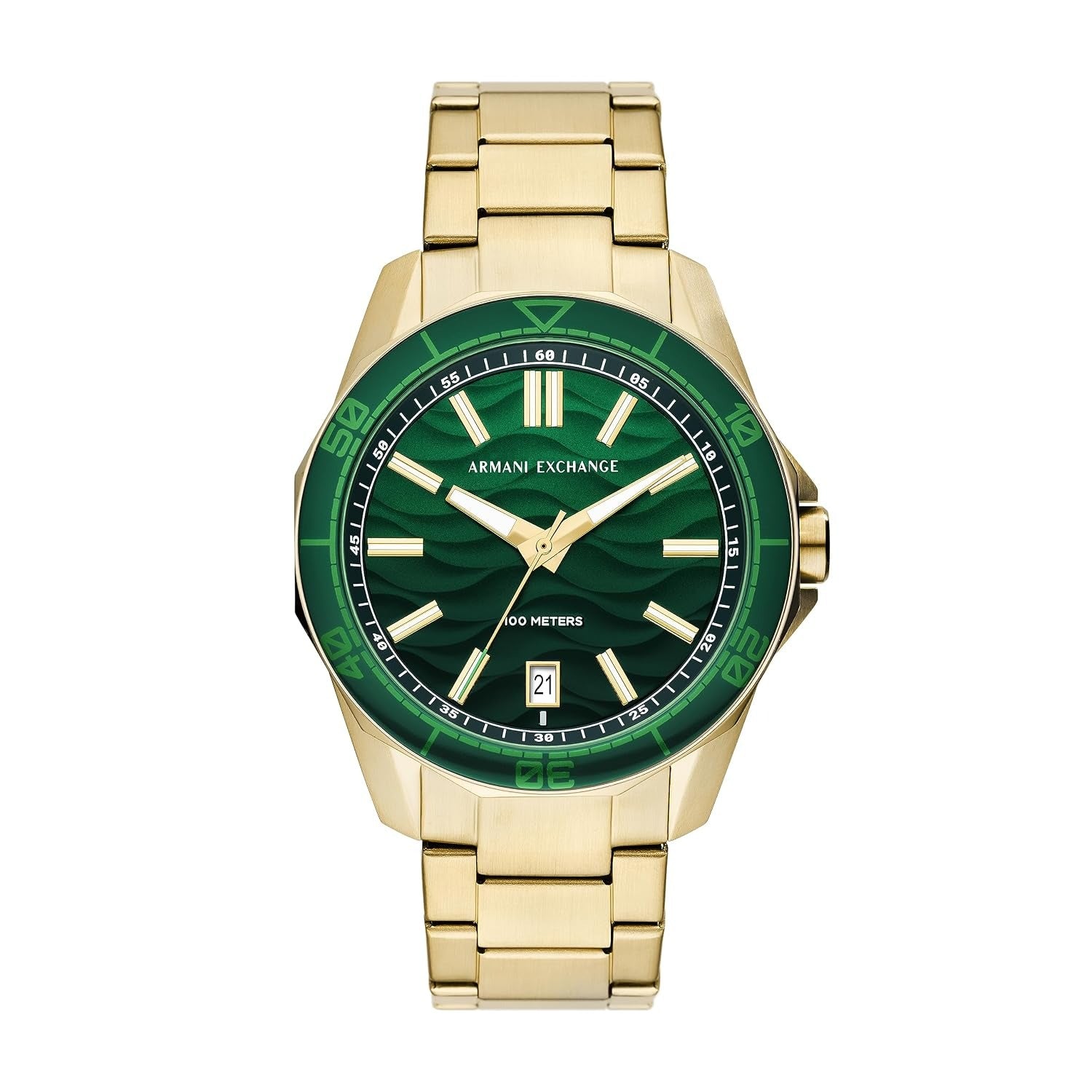 Armani Exchange Spencer Green Dial Gold Men's Watch AX1951