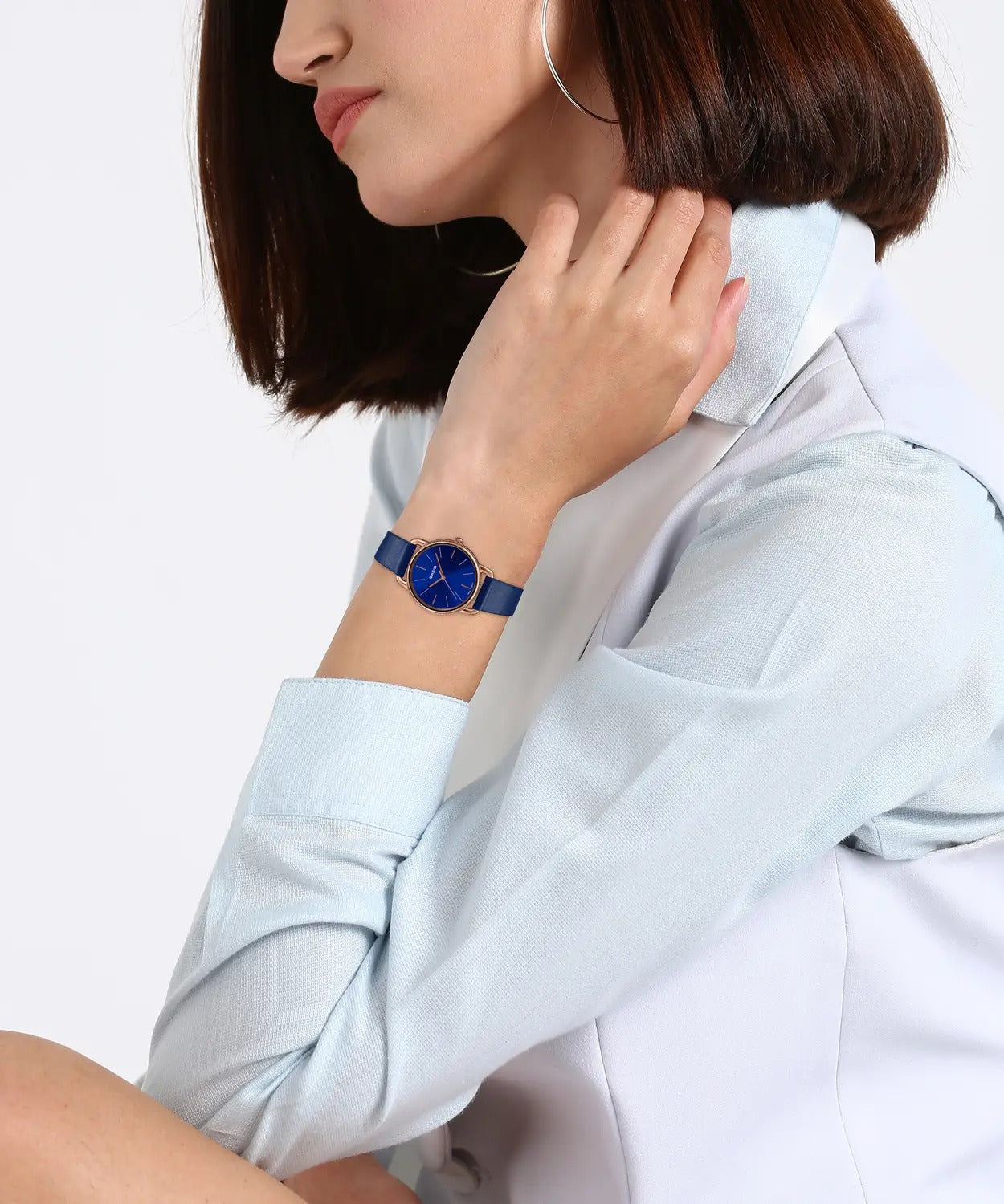 Casio Enticer Quartz Blue Dial Leather Women's Watch  LTP-E412PL-2ADF [A1796]
