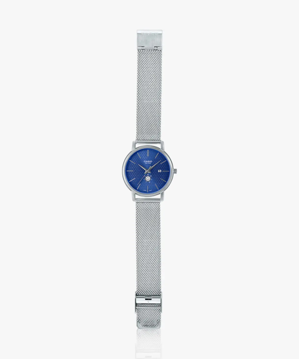 Casio Enticer Blue Dial Stainless Steel Mesh Strap Analog Men's Watch MTP-B125M-2AVDF [A2058]