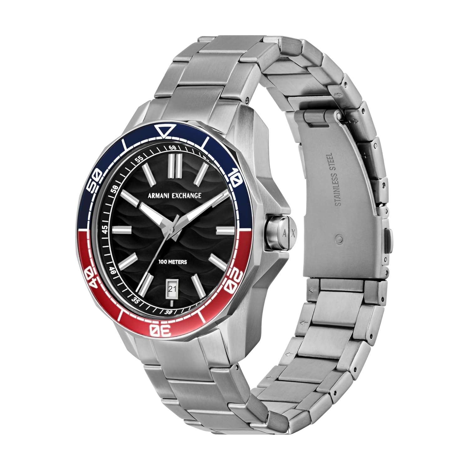 Armani Exchange Spencer Black Dial Silver Men's Watch AX1955