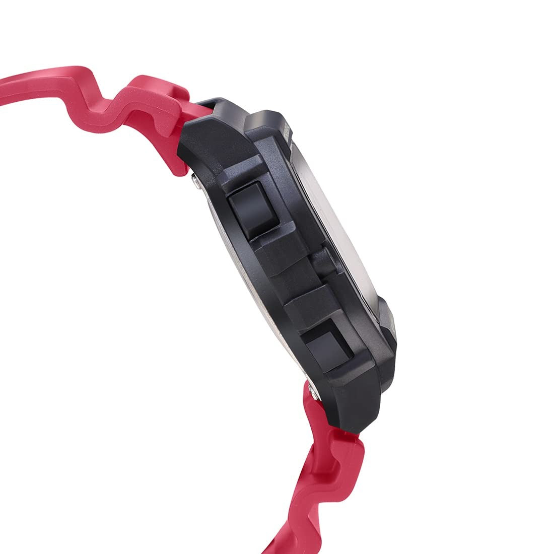 Casio Collection  Digital Black Dial Red Resin Strap Unisex Watch WS-1400H-4AV