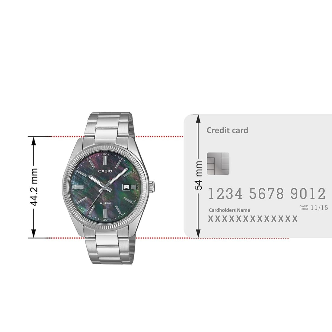 Casio Enticer Multicolour Dial Stainless Steel Bracelet Analog Watch MTP-1302DS-1AVDF [A2489]