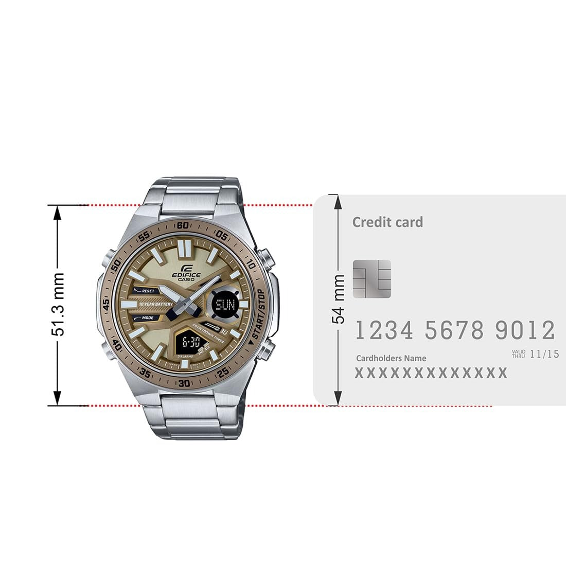 Casio Edifice Teal Dial Stainless Steel Solar Analog-Digital Men's Watch EFV-C110D-5ADF