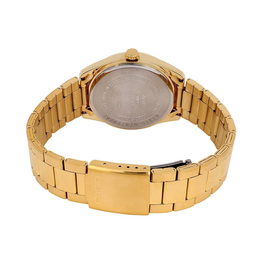Casio Enticer Analog Brown Dial Gold Stainless Steel Strap Men's Watch MTP-1302PGC 5AVEF