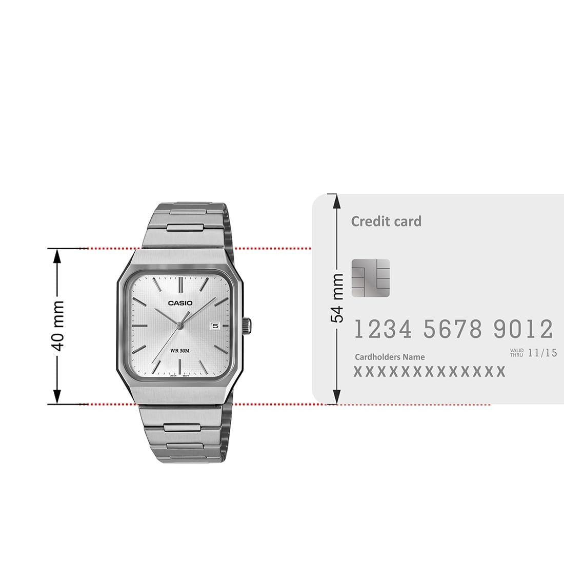 Casio Enticer Silver Dial Stainless Steel Bracelet Analog Watch MTP-B185D-7AVDF
