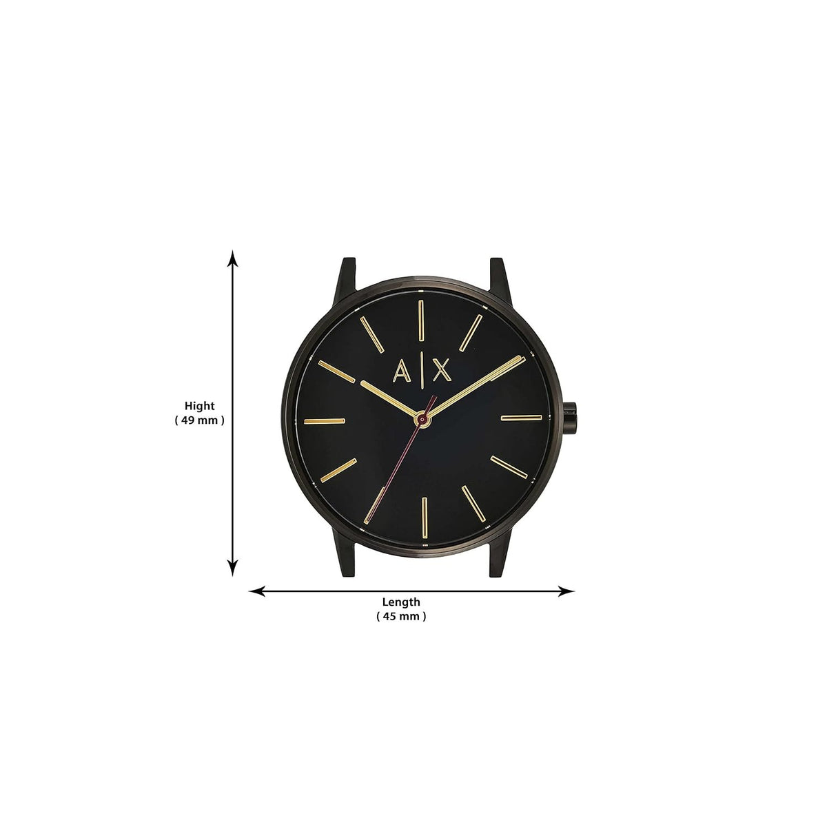 Armani Exchange Cayde Black Dial Brown Leather Men's Watch AX2706