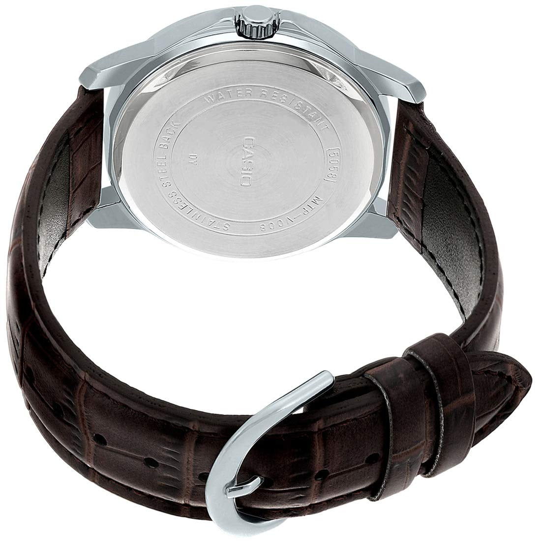 Casio Enticer Quartz White Dial Leather Men's Watch MTP-V300L-7AUDF [A1177]