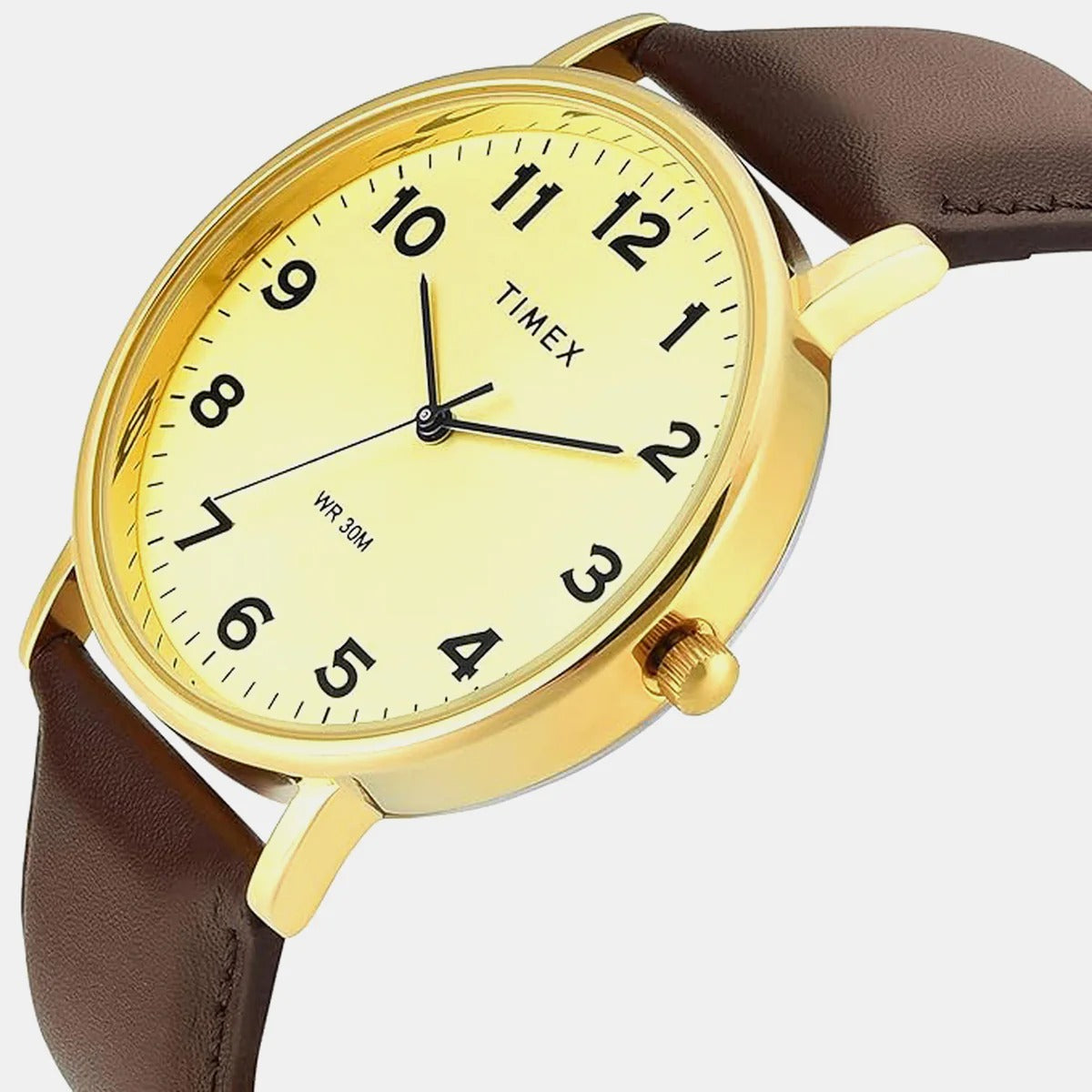Timex Classics Men Quartz Beige Dial Analog Leather Watch TWTG12203