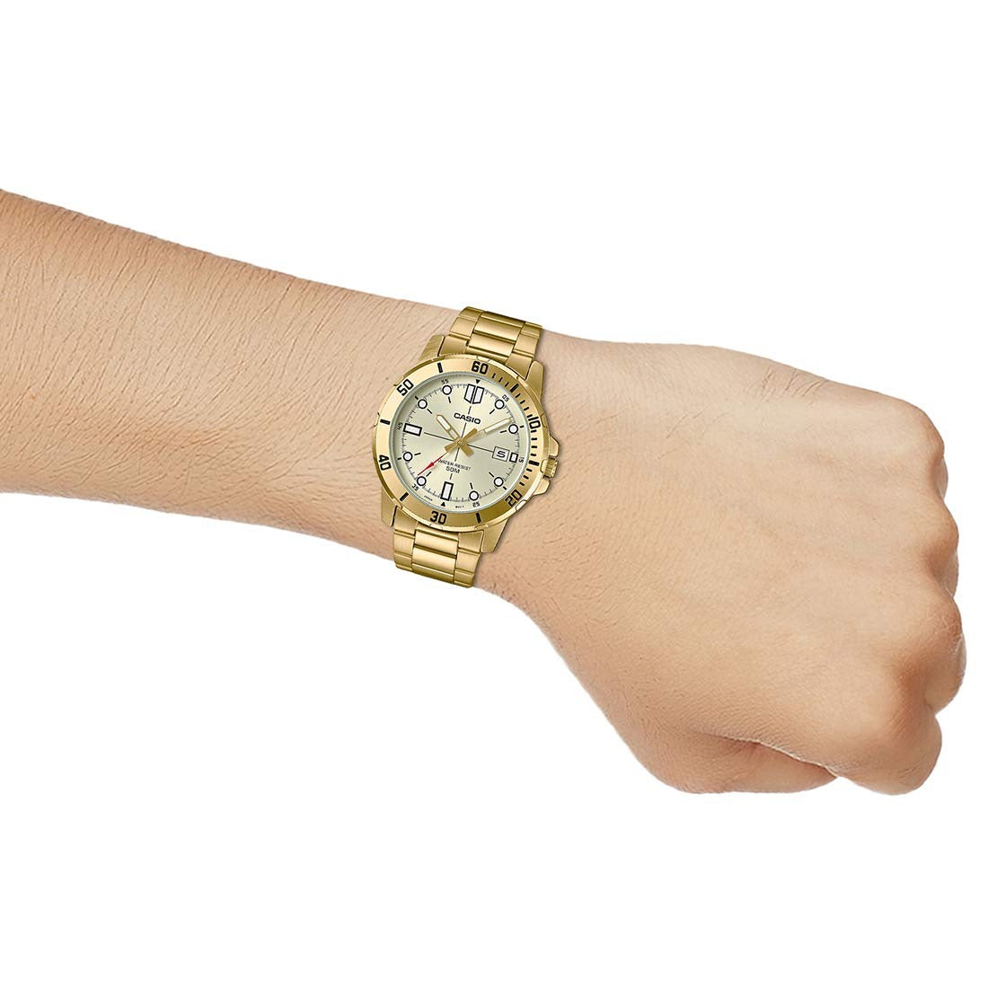 Casio Enticer Quartz Gold Dial Analog Men's Watch MTP-VD01G-9EVUDF [A1368]