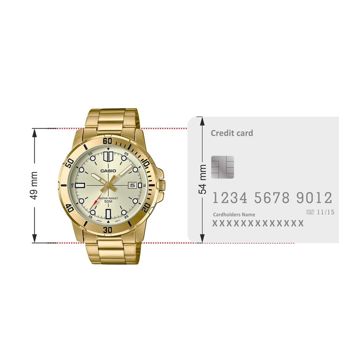 Casio Enticer Quartz Gold Dial Analog Men's Watch MTP-VD01G-9EVUDF [A1368]