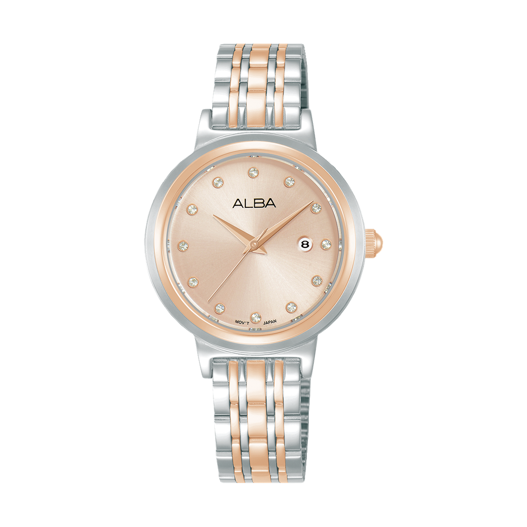 ALBA-AH7EA2X1-Woman's-Rose Gold-Quartz-5 BAR-Watch