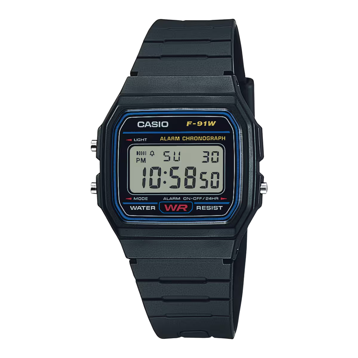 Casio Quartz Black Classic Digital Unisex Watch F-91W-1