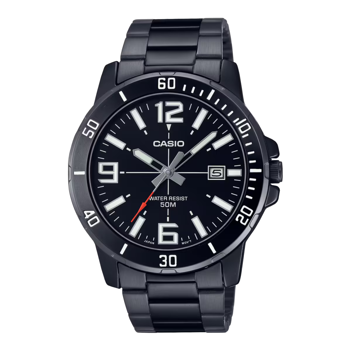 Casio Enticer Black Dial Stainless Steel Strap Analog Men's Watch MTP-VD01B-1BVUDF [A1979]