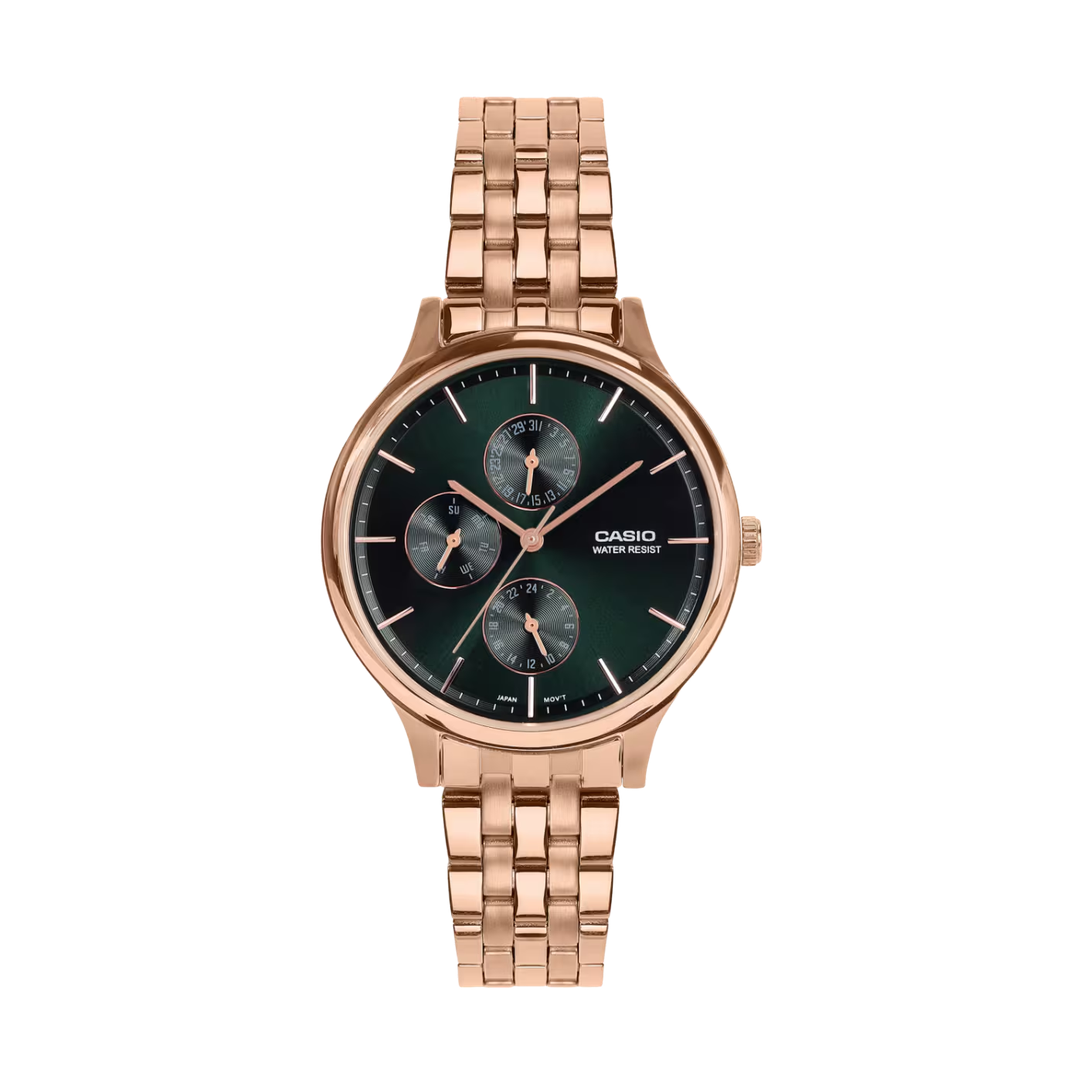 Casio Enticer Ladies Quartz Green Dial Analog Women's Watch LTP-SN7YR-3A [A2498]