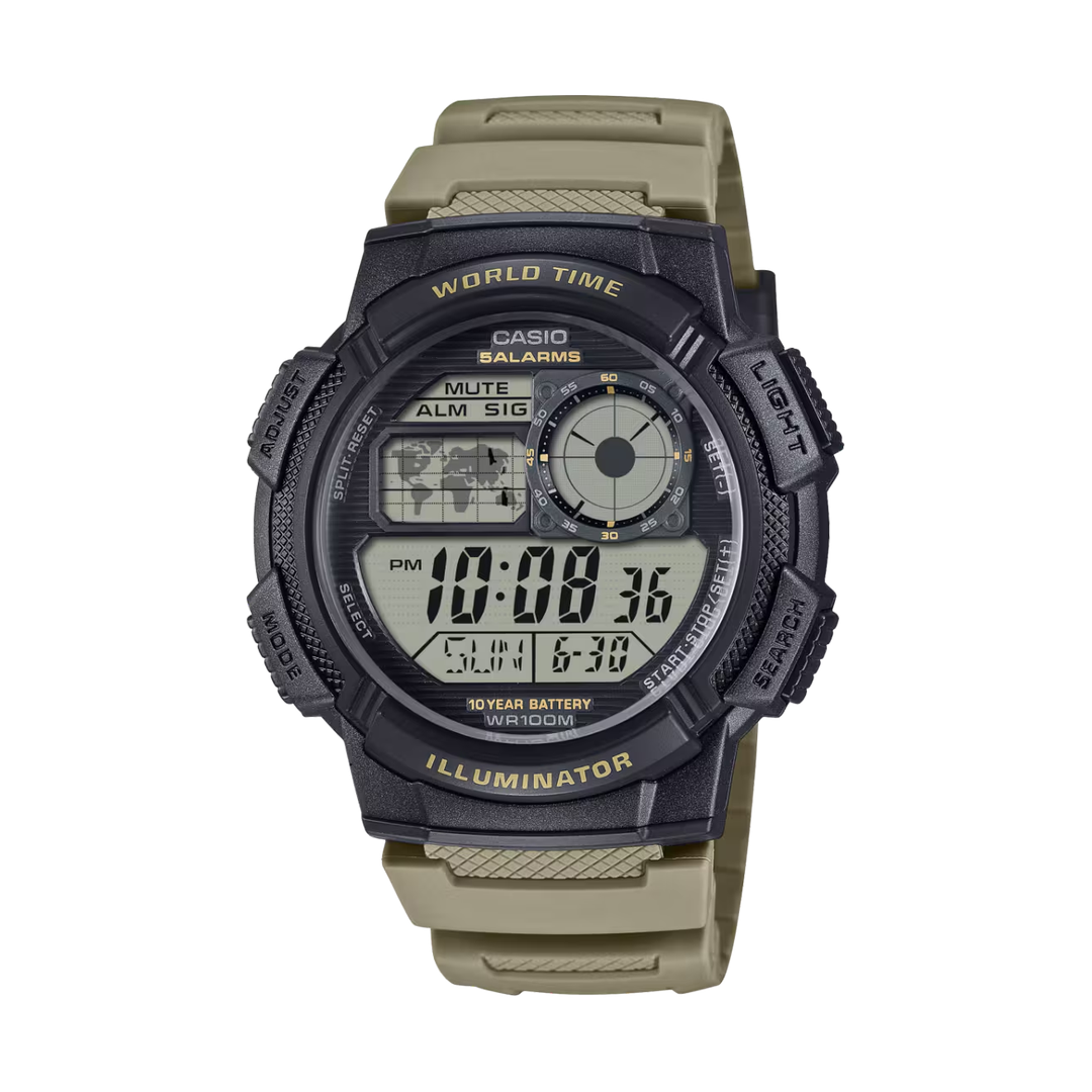 Casio Youth Digital Black Dial Resin Strap Men's Watch AE-1000W 5ADF