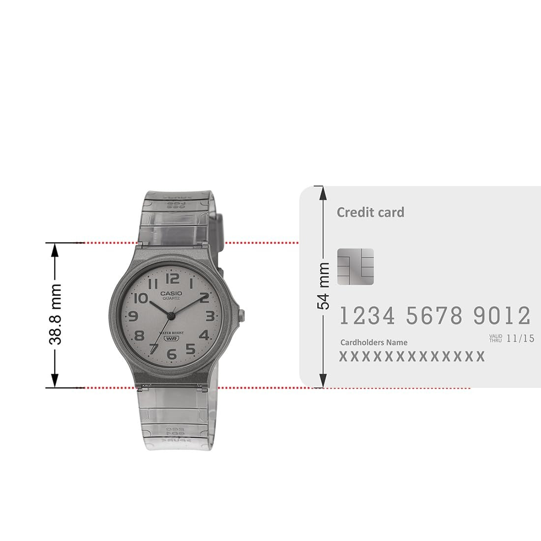 Casio Collection Analog Gray Sunray Dial Resin Strap Women's Watch MQ-24S-8BDF