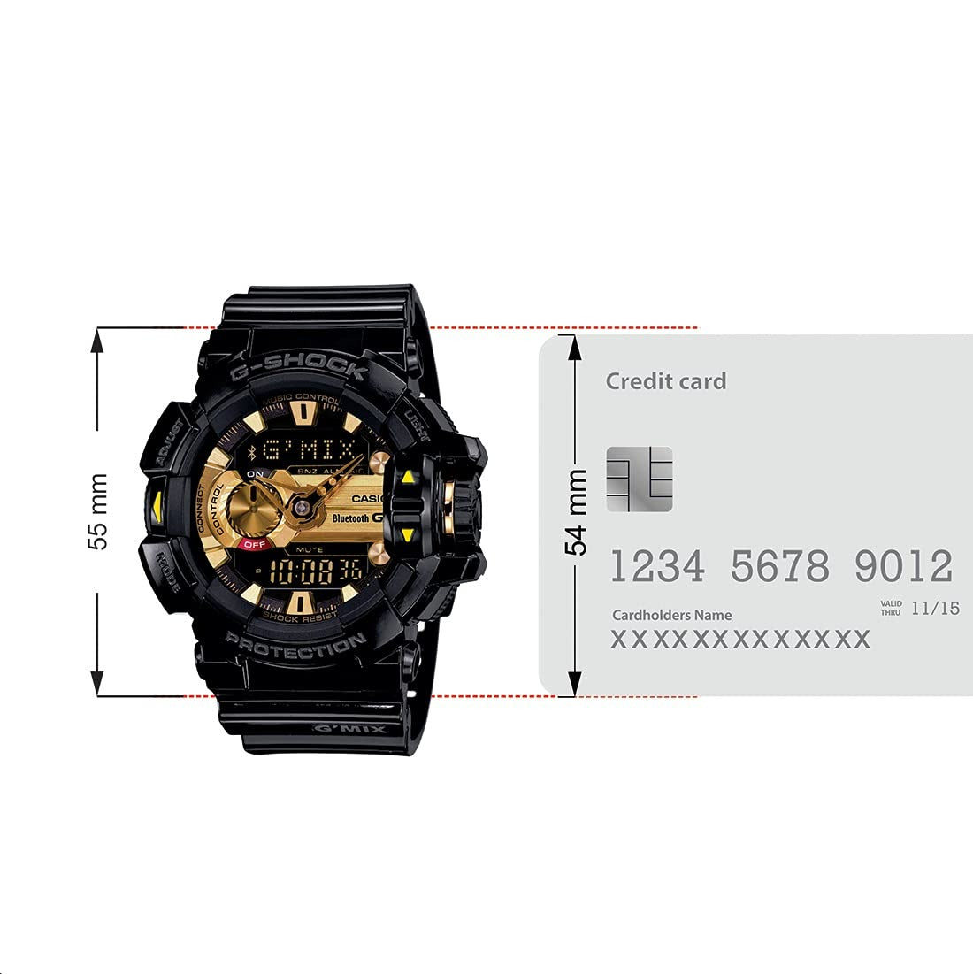 G-Shock Analog-Digital Black & Gold Dial Men's Watch-GBA-400-1A9DR (G557)