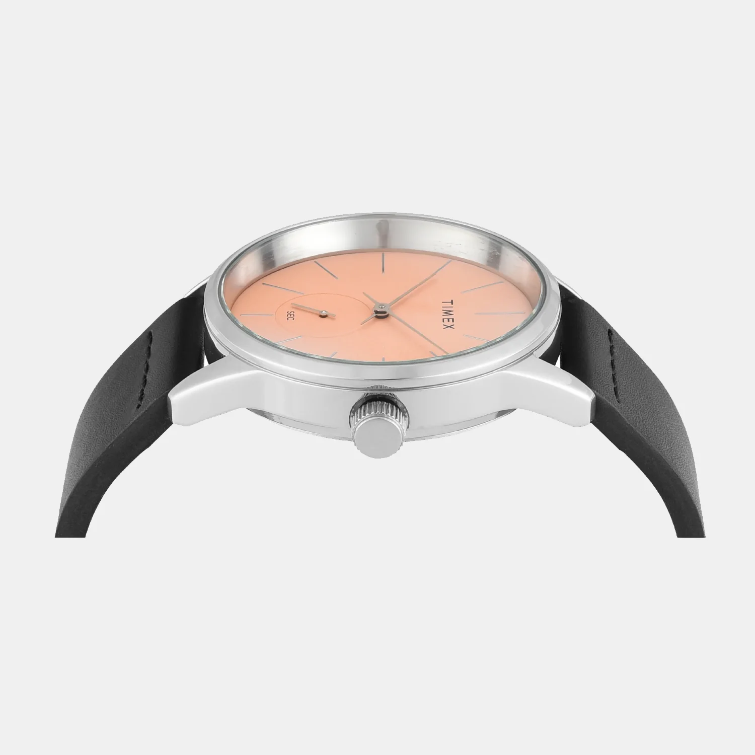 Timex Fashion Quartz Peach Dial Analog Leather Men's Watch TWEG25504