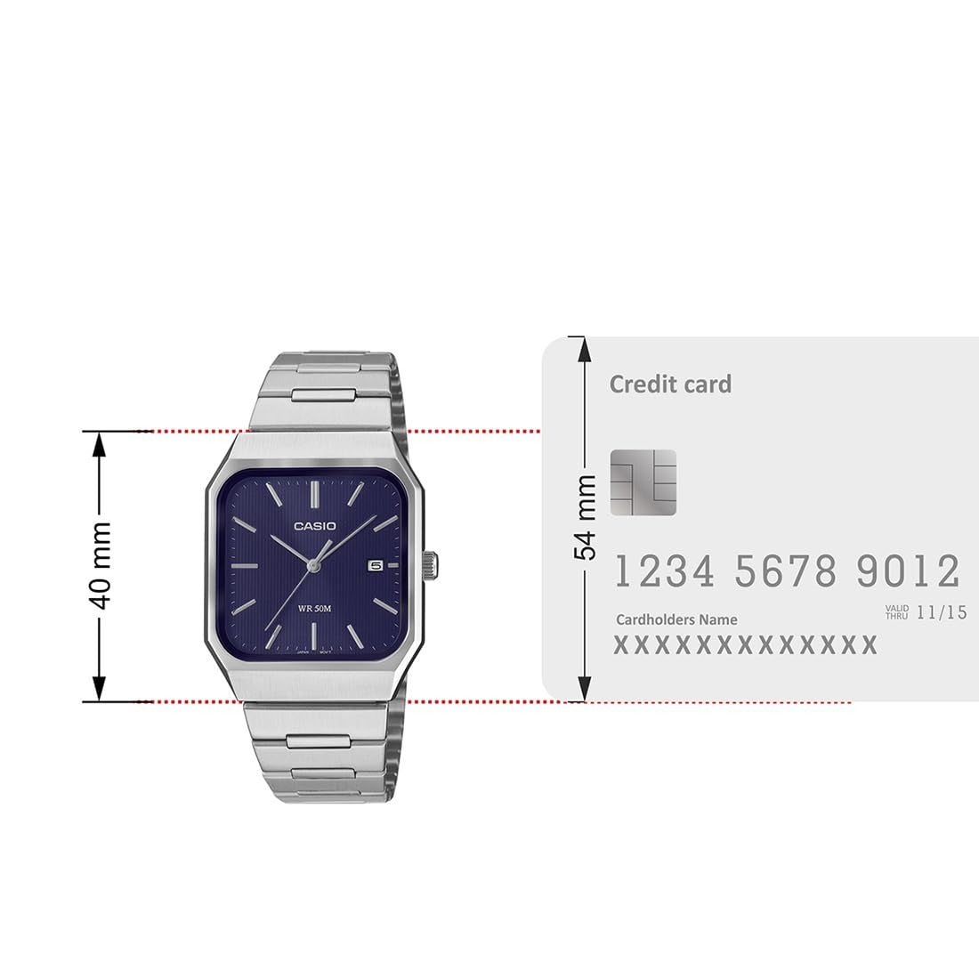 Casio Enticer Blue Dial Stainless Steel Bracelet Analog Watch MTP-B185D-2A1VDF [A2466]