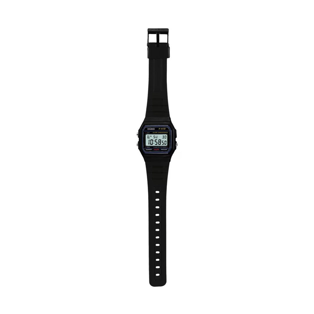 Casio Quartz Black Classic Digital Unisex Watch F-91W-1