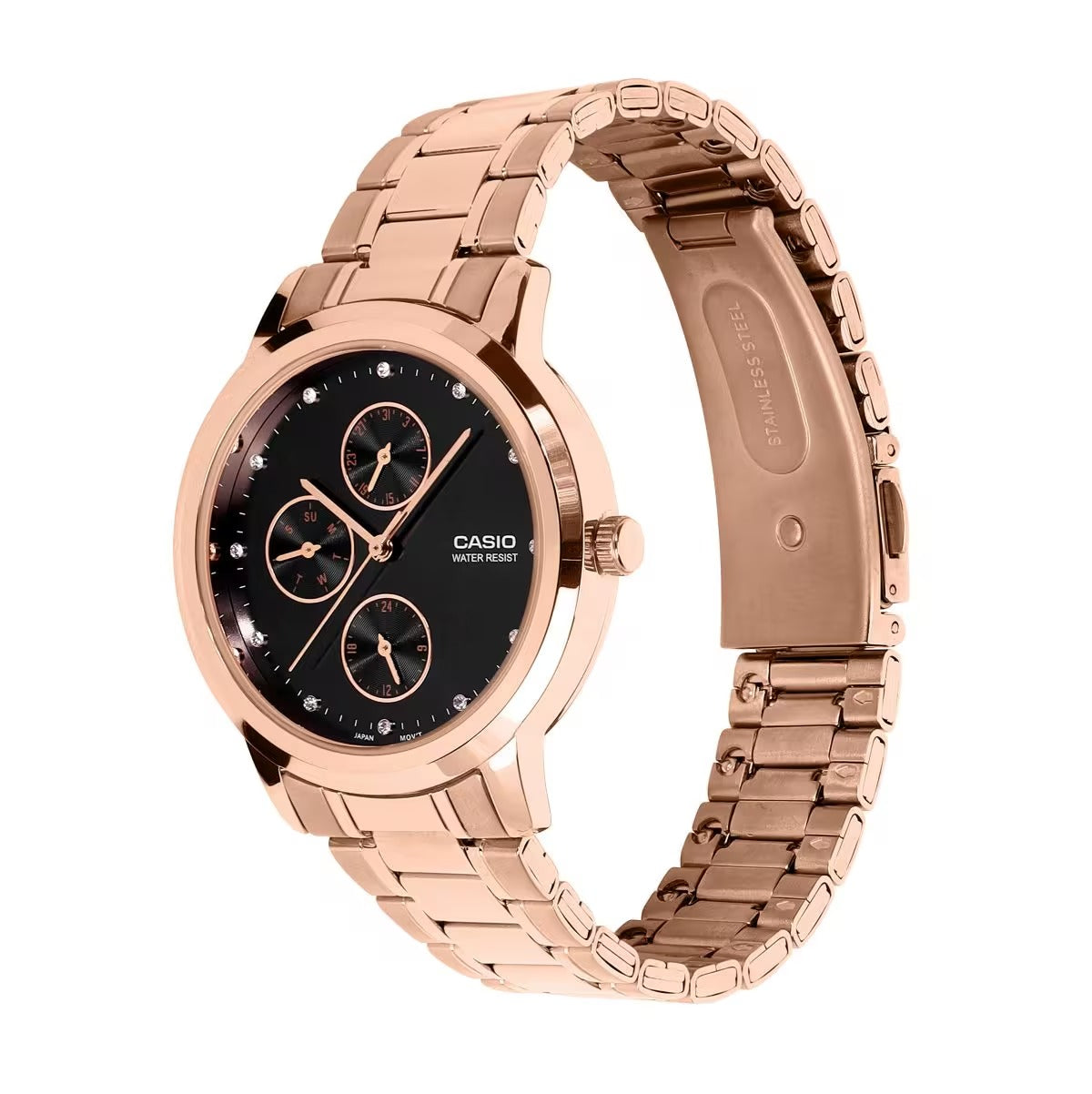 Casio Enticer Ladies Quartz Black Dial Analog Women's Watch LTP-SN6KR-1A [A2496]