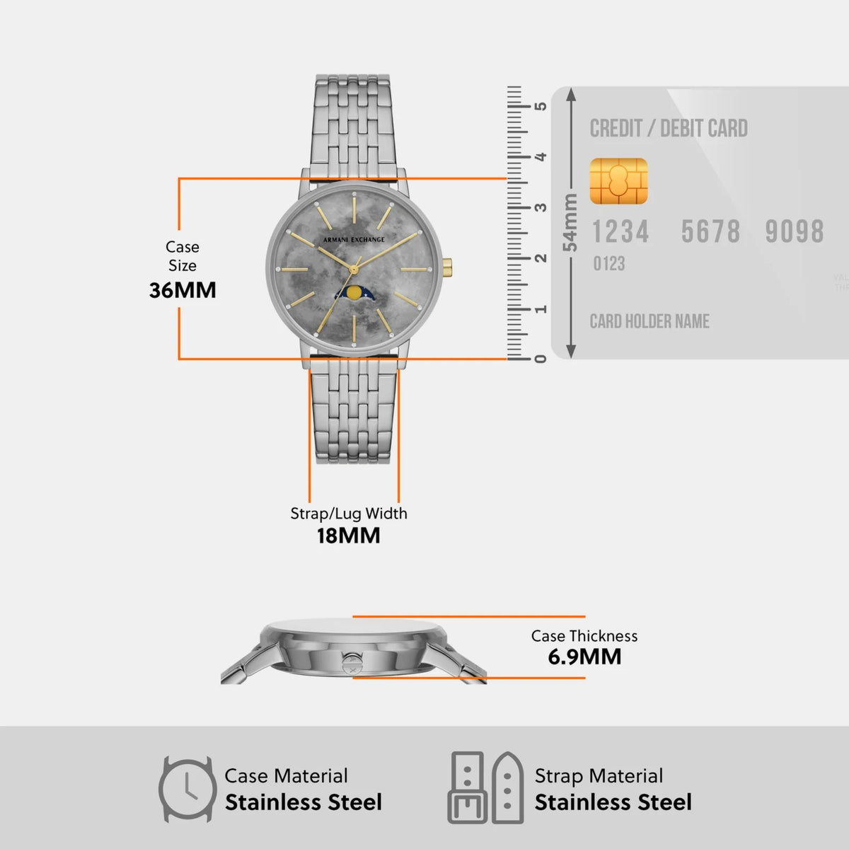 Armani Exchange Grey Silver Women's Watch AX5585
