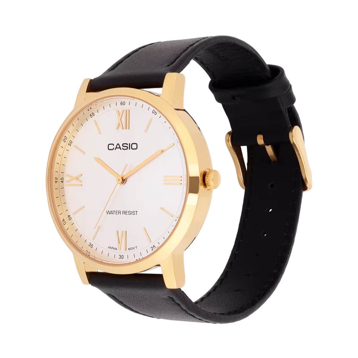 Casio Enticer Analog Silver Dial Leather Men's Watch MTP-SN11GL-7A (A2160)