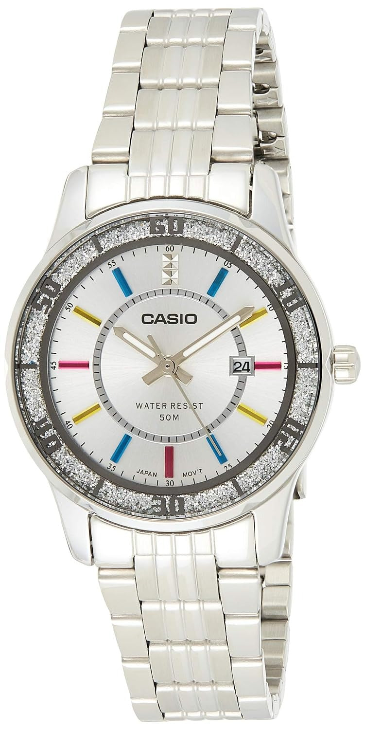 Casio Enticer Ladies Quartz White Dial Analog Women's Watch LTP-1358D-7AVDF