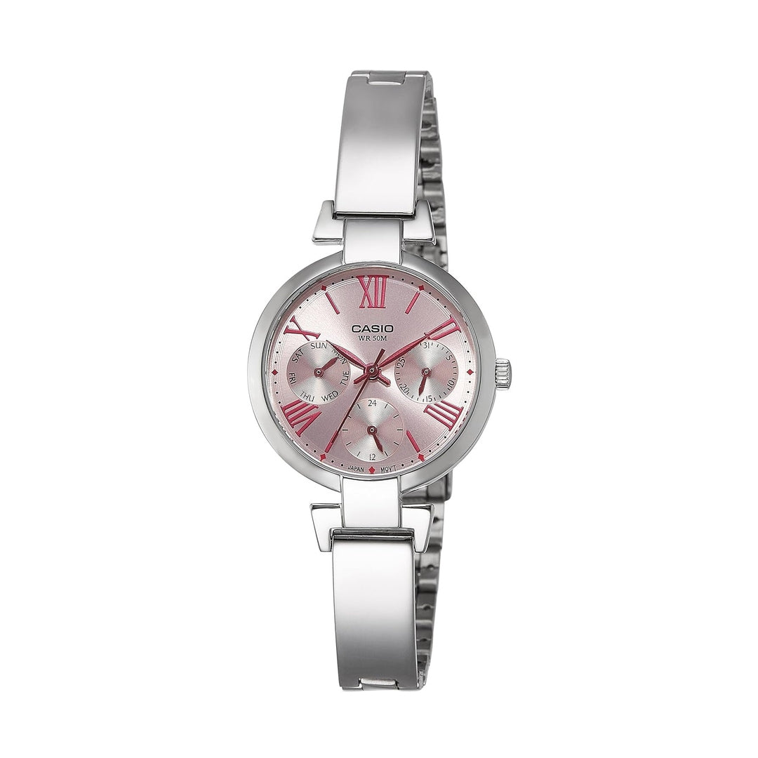 Casio Enticer Ladies Quartz Red/Pink Dial Analog Women's Watch LTP-E404D-4AVDF