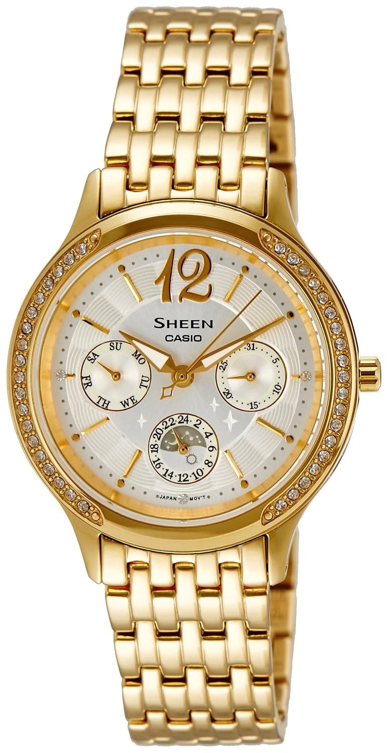 Casio Sheen Quartz White (Multi-dial) Dial Analog Women's Watch SHE-3030GD-7AUDR [5420]