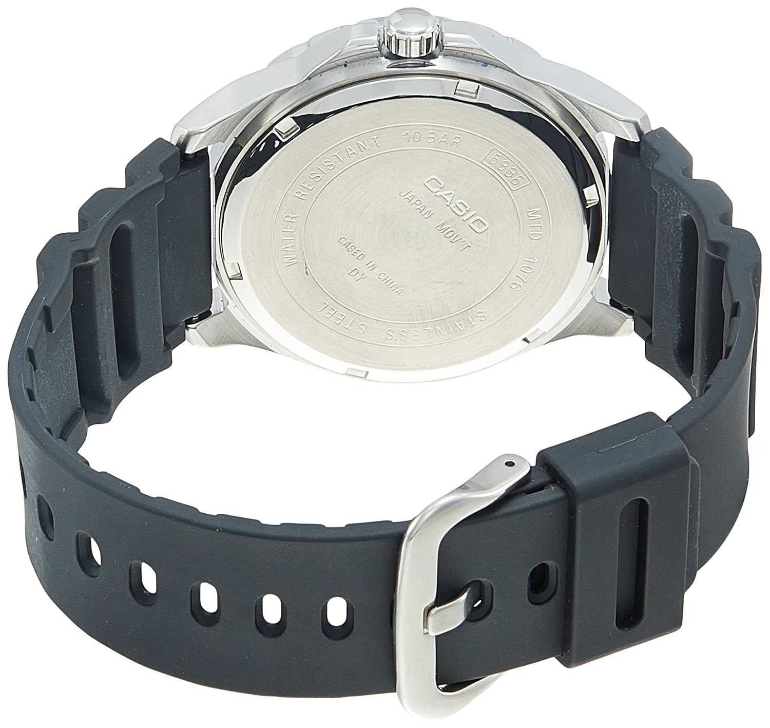Casio Enticer Analog White Dial Black Resin Strap Men's Watch - MTD-1076-7A4VDF (A888)