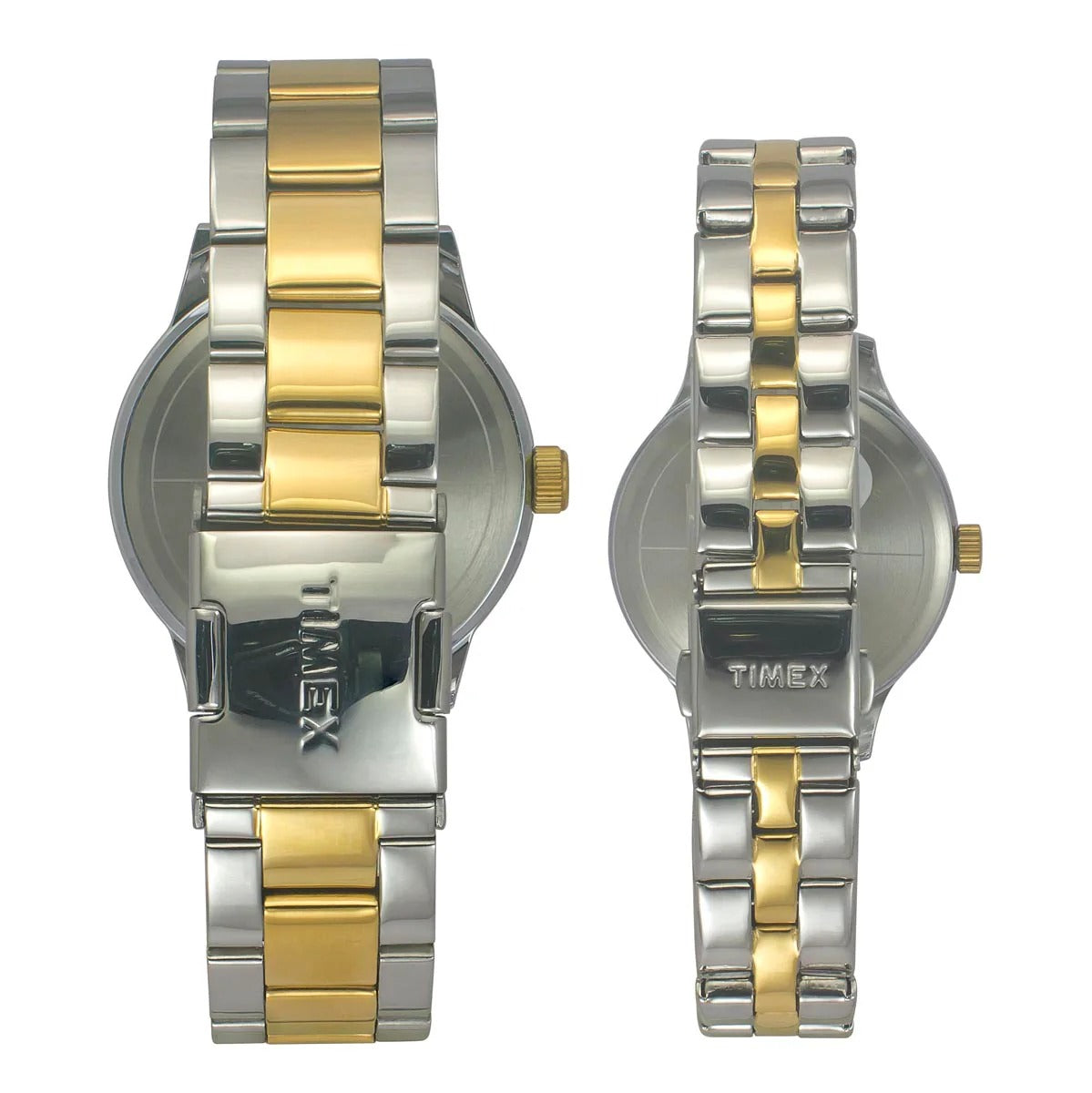 Timex Fashion Quartz Teal Dial Multi-Function Stainless Steel Couple Watch TW00PR315