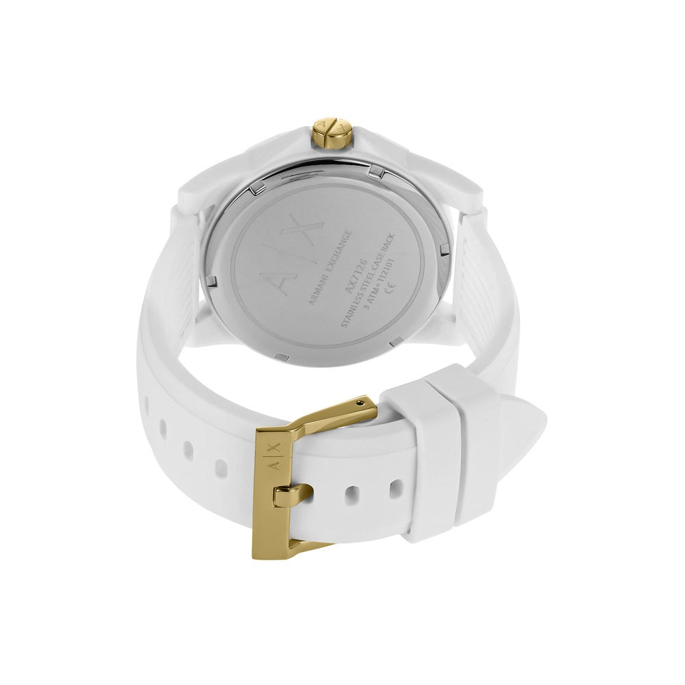 Armani Exchange Lady Banks White Watch & Luggage Tag Set AX7126