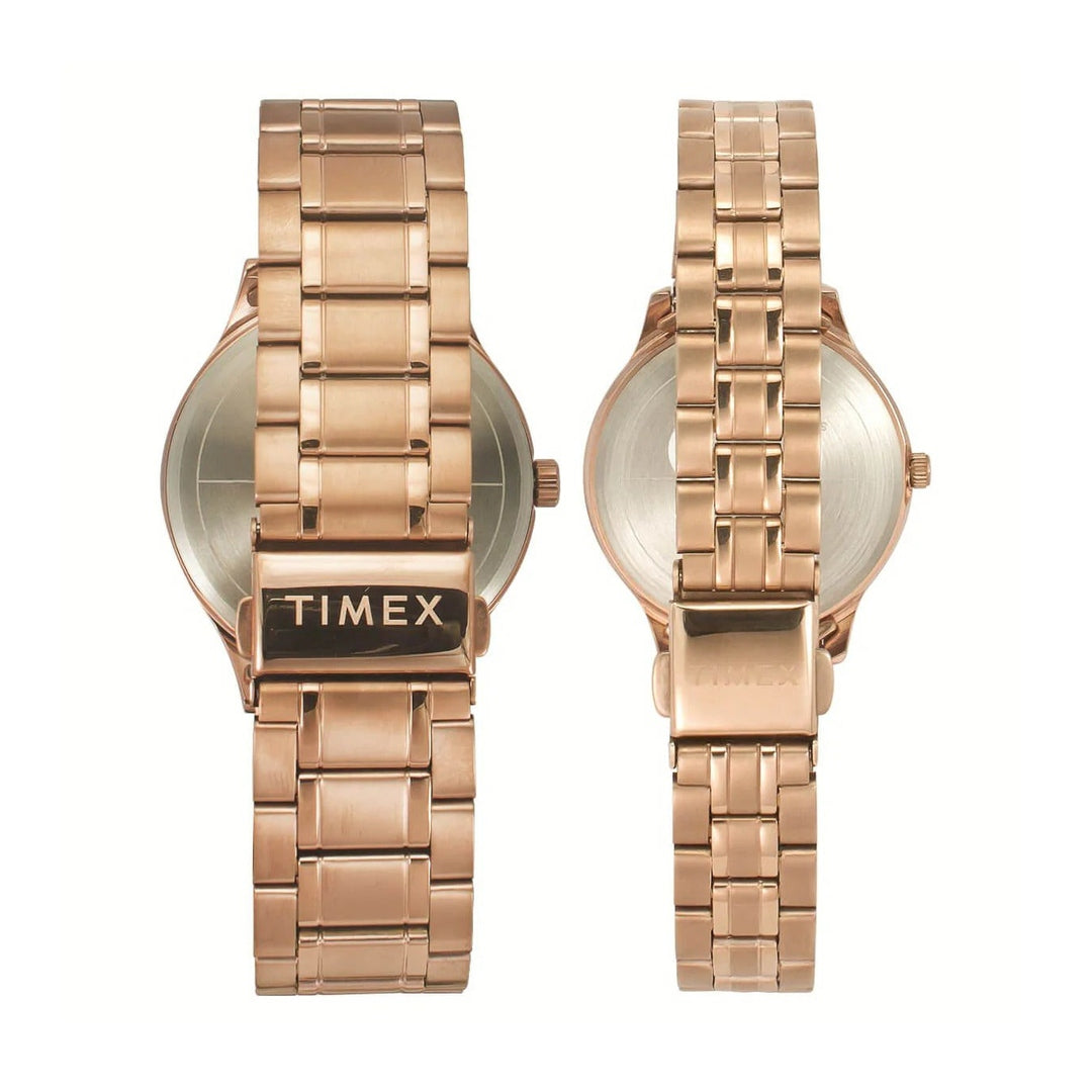 Timex Empera Analog Blue Dial Couple Watch -TW00PR284