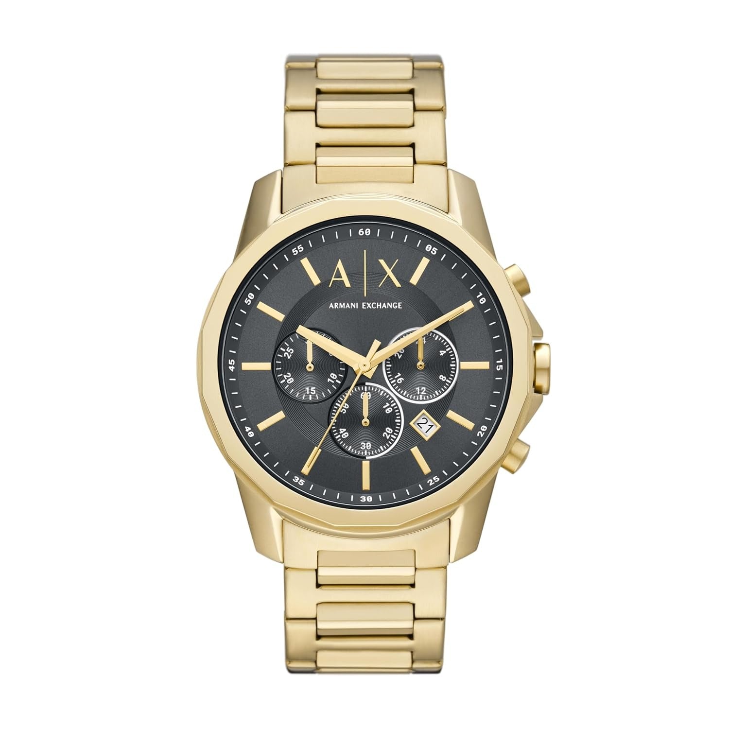 Armani Exchange Banks Grey Dial Gold Men's Watch AX1721