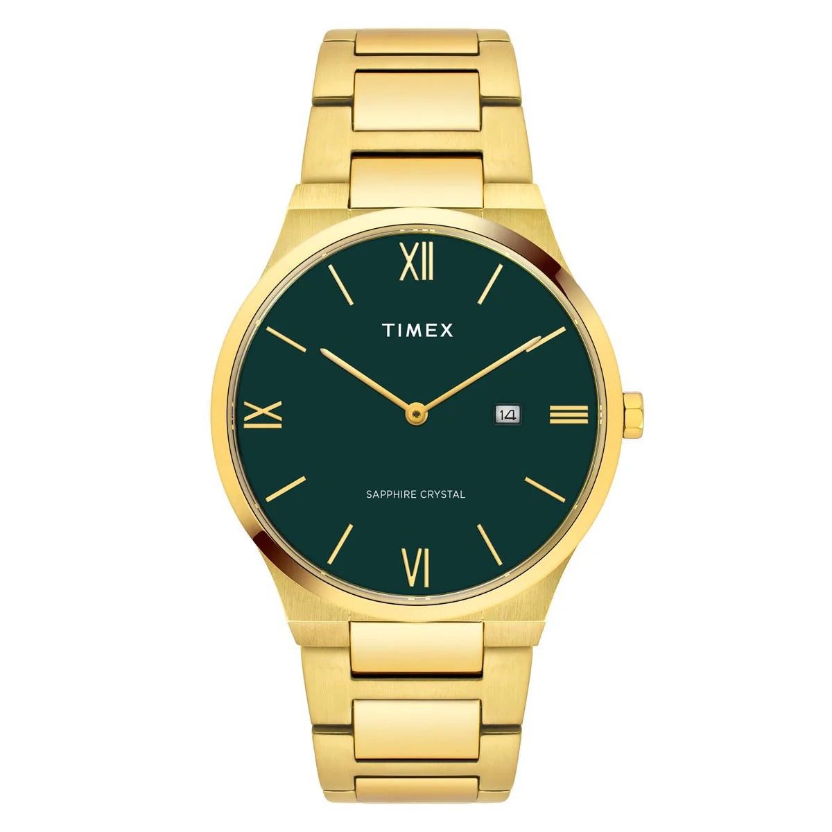Timex Fashion Quartz Green Dial Analog Stainless Steel Men's Watch TWEG23605