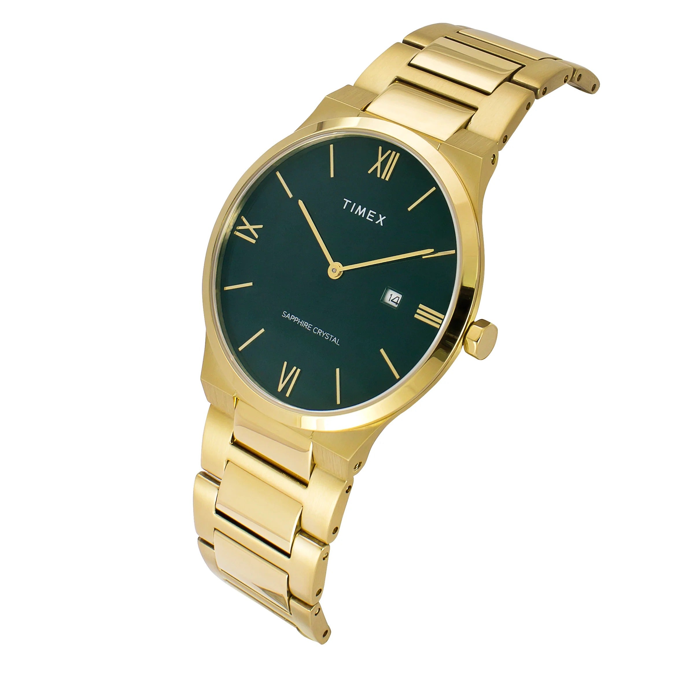 Timex Fashion Quartz Green Dial Analog Stainless Steel Men's Watch TWEG23605