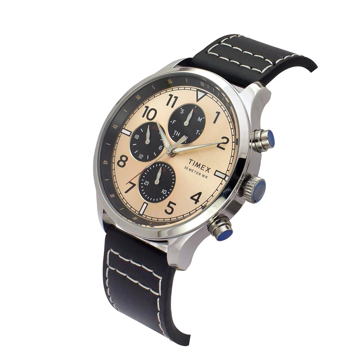 Timex Fashion Quartz Copper Dial Multi-Function Leather Men's Watch TWEG23900