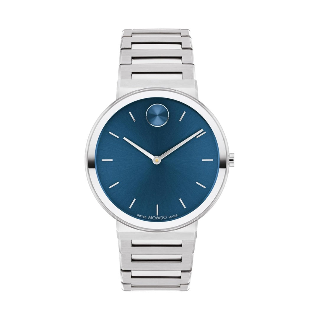 Movado Bold Men Quartz Blue Dial Analog Stainless Steel Watch 3601201