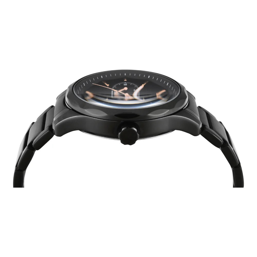 Timex Fashion Quartz Black Dial Multi-Function Stainless Steel Men's Watch TW0TG7625