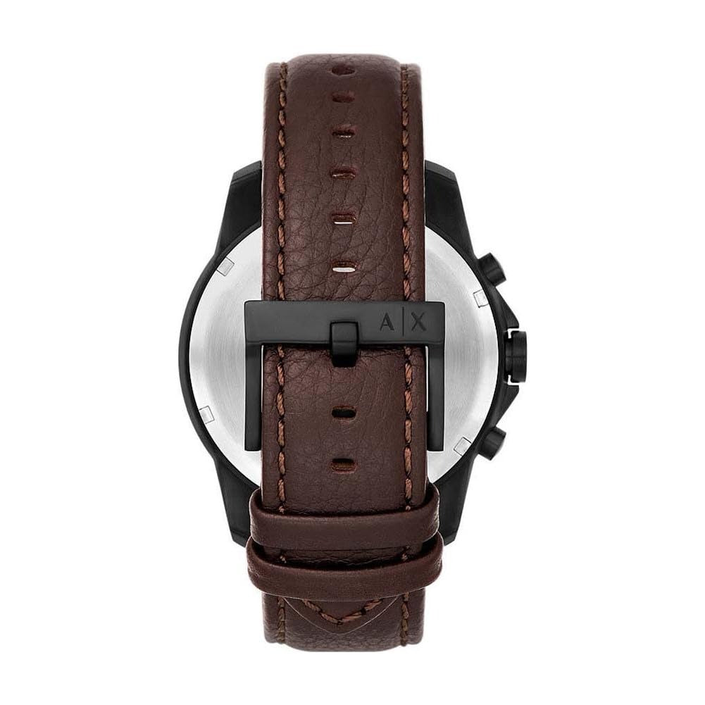 Armani Exchange Black Dial Brown Leather Men's Watch AX1732