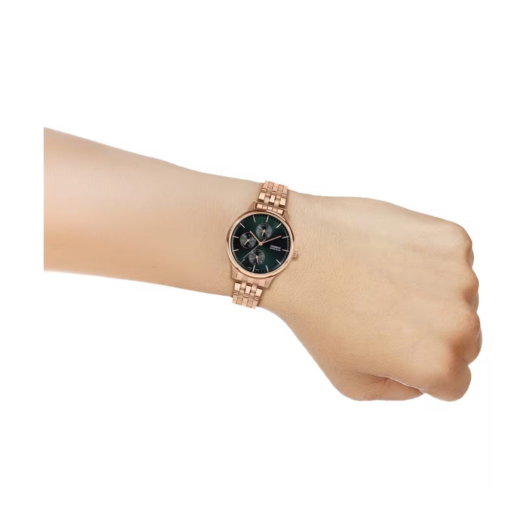Casio Enticer Ladies Quartz Green Dial Analog Women's Watch LTP-SN7YR-3A [A2498]