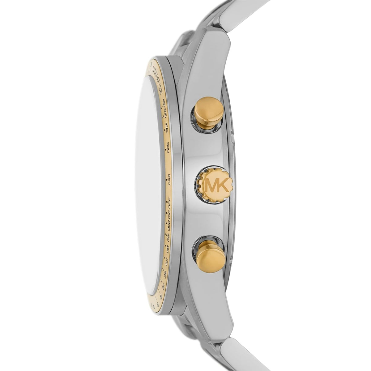 Michael Kors Accelerator Quartz Chronograph White Dial Steel Bracelet Men's Watch - MK9112