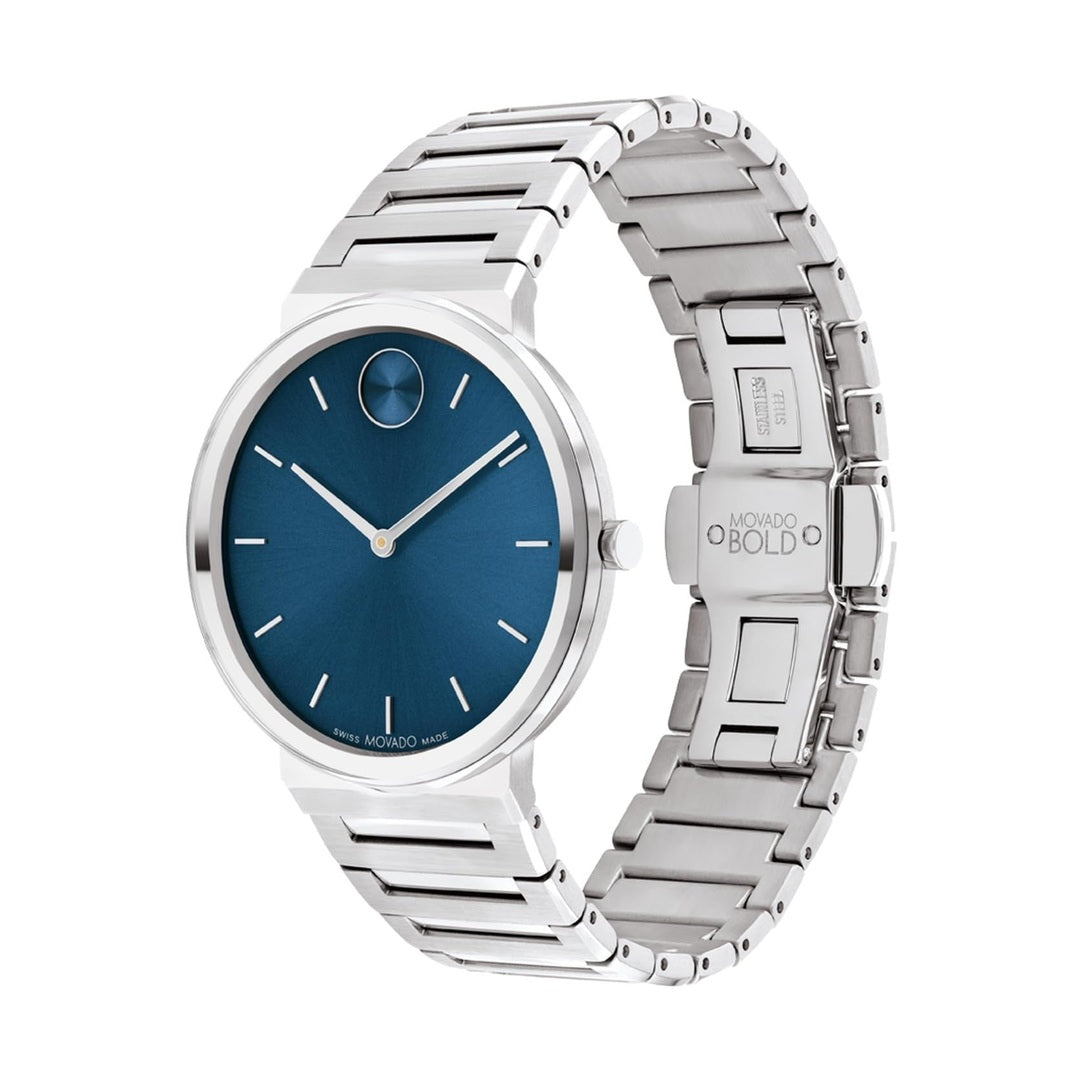 Movado Bold Men Quartz Blue Dial Analog Stainless Steel Watch 3601201