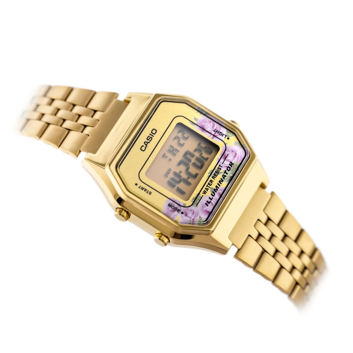 Casio Vintage Quartz Gold Octagonal Digital Women's Watch LA680WGA-4CDF [D206]