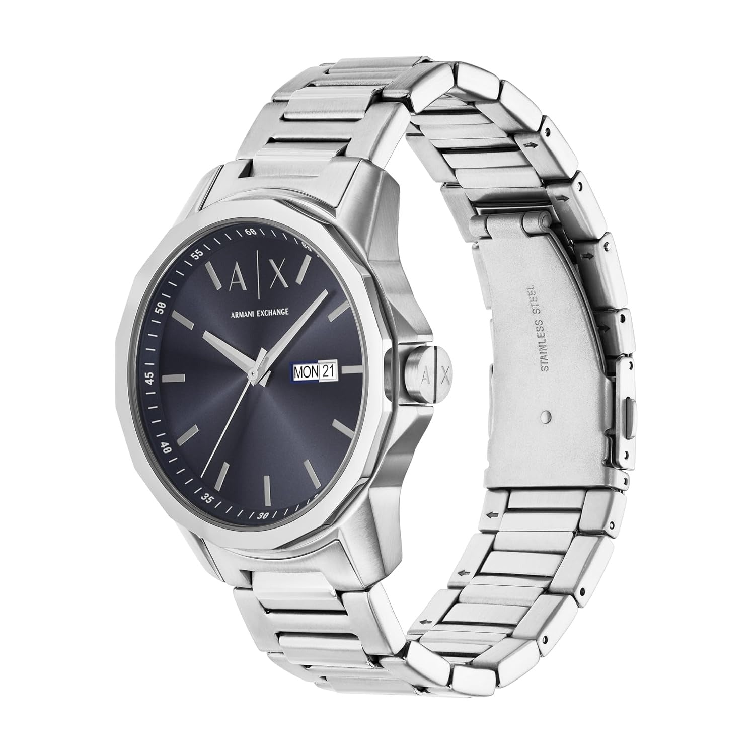 Armani Exchange Blue Dial Silver Men's Watch AX1767