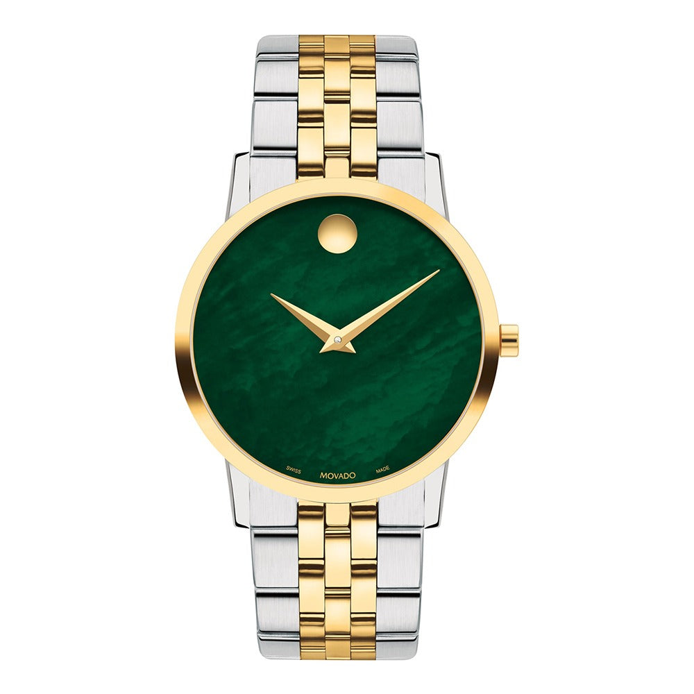 Museum Women Quartz Green Dial Analog Stainless Steel Watch 607631