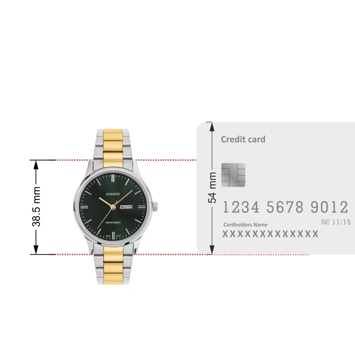 Casio Enticer Ladies Quartz Green Dial Analog Women's Watch LTP-SN8YSG-3B