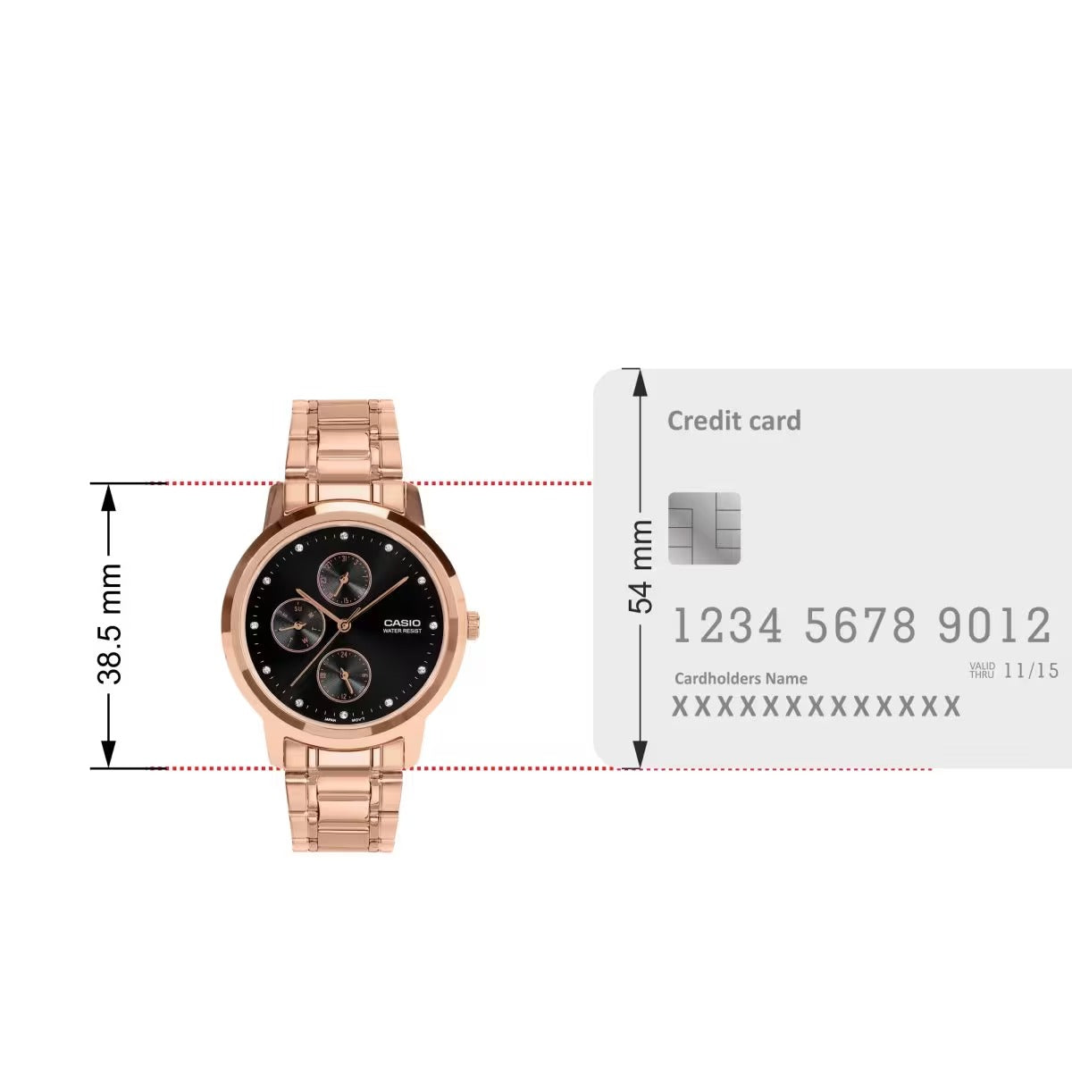 Casio Enticer Ladies Quartz Black Dial Analog Women's Watch LTP-SN6KR-1A [A2496]